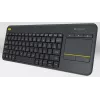 LOGITECH belaidė klaviatūra su jutikliniu kilimėliu K400 Plus – juoda – Qwerty Dutch