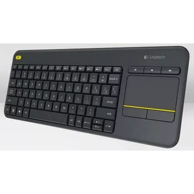 LOGITECH belaidė klaviatūra su jutikliniu kilimėliu K400 Plus – juoda – Qwerty Dutch
