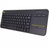 LOGITECH belaidė klaviatūra su jutikliniu kilimėliu K400 Plus – juoda – Qwerty Dutch