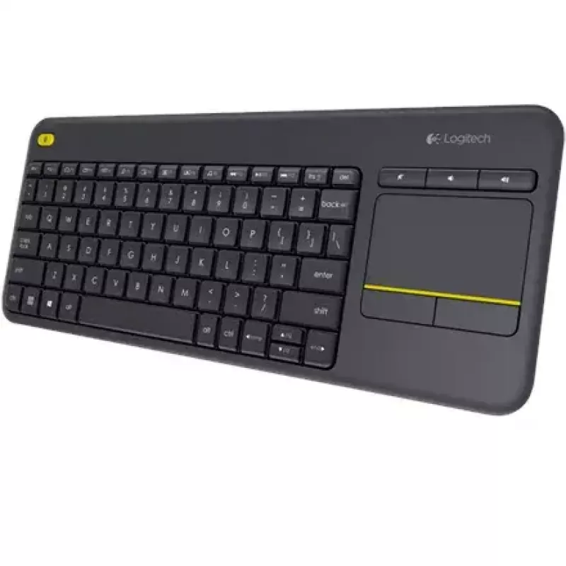 LOGITECH belaidė klaviatūra su jutikliniu kilimėliu K400 Plus – juoda – Qwerty Dutch