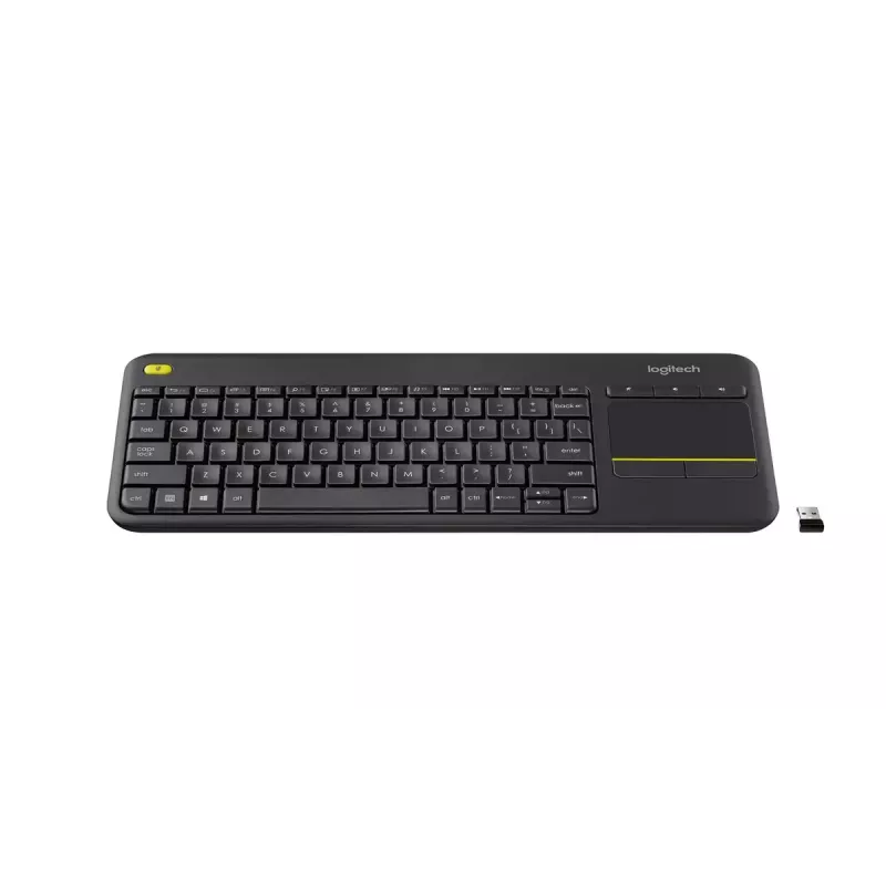 LOGITECH belaidė klaviatūra su jutikliniu kilimėliu K400 Plus – juoda – Qwerty Dutch