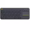LOGITECH belaidė klaviatūra su jutikliniu kilimėliu K400 Plus – juoda – Qwerty Dutch