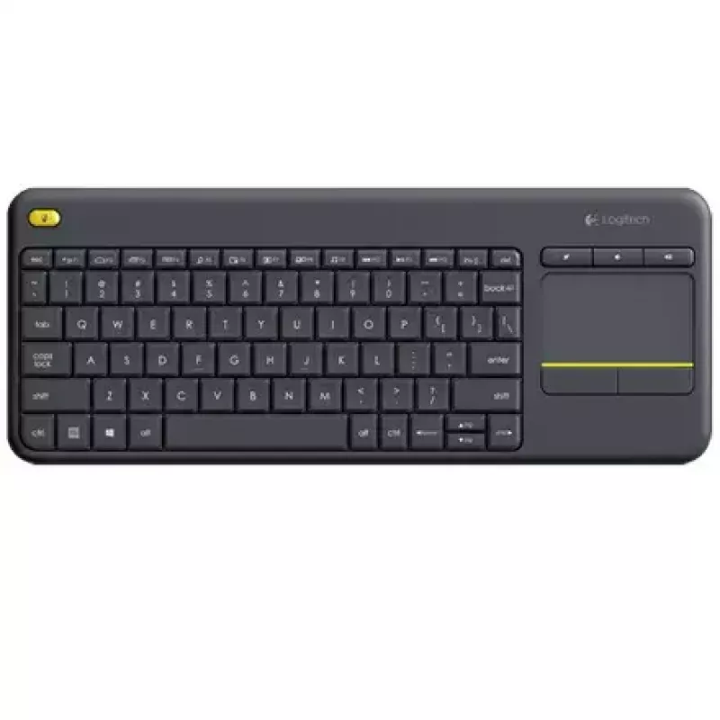 LOGITECH belaidė klaviatūra su jutikliniu kilimėliu K400 Plus – juoda – Qwerty Dutch