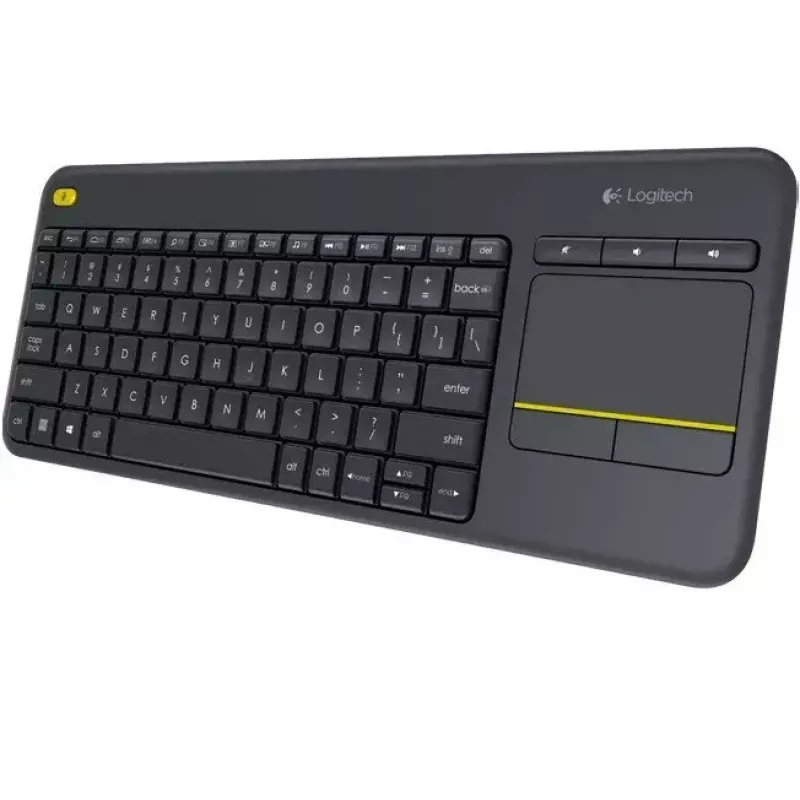 LOGITECH belaidė klaviatūra su jutikliniu kilimėliu K400 Plus – juoda – Qwerty Dutch