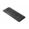 LOGITECH belaidė klaviatūra su jutikliniu kilimėliu K400 Plus – juoda – Qwerty Dutch