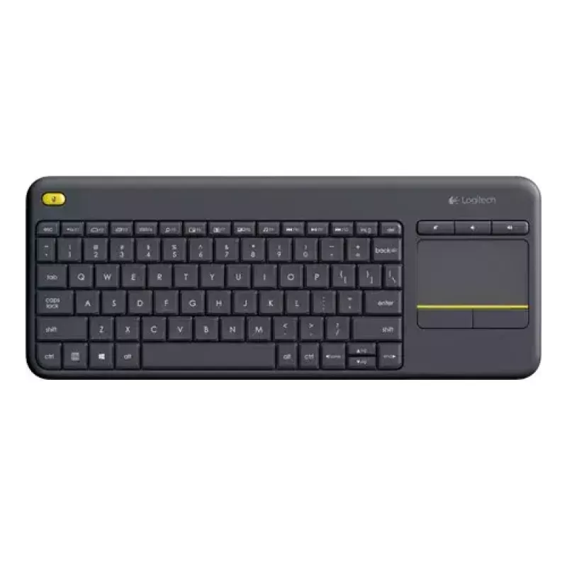 LOGITECH belaidė klaviatūra su jutikliniu kilimėliu K400 Plus – juoda – Qwerty Dutch