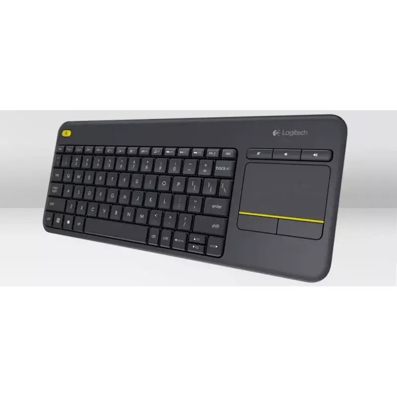 LOGITECH belaidė klaviatūra su jutikliniu kilimėliu K400 Plus – juoda – Qwerty Dutch
