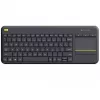 LOGITECH belaidė klaviatūra su jutikliniu kilimėliu K400 Plus – juoda – Qwerty Dutch