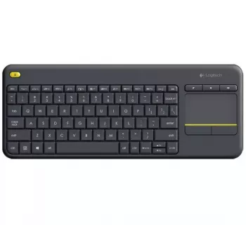 LOGITECH belaidė klaviatūra su jutikliniu kilimėliu K400 Plus – juoda – Qwerty Dutch
