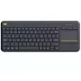 LOGITECH belaidė klaviatūra su jutikliniu kilimėliu K400 Plus – juoda – Qwerty Dutch