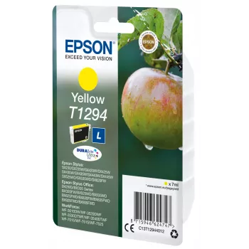 Epson originalus rašalinis dažų kasetė T1294 DURABrite Ultra geltona, pigmentinis rašalas, 7 ml, 1 vnt., 616 puslapių