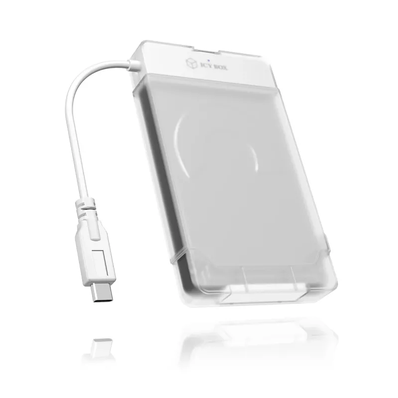 ICY BOX IB-AC703-C HDD/SSD dėklas permatomas, baltas 2,5 colio