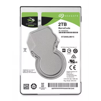 Seagate Barracuda 2,5 colio vidinis kietasis diskas 2 TB 5400 RPM 128 MB Serial ATA III