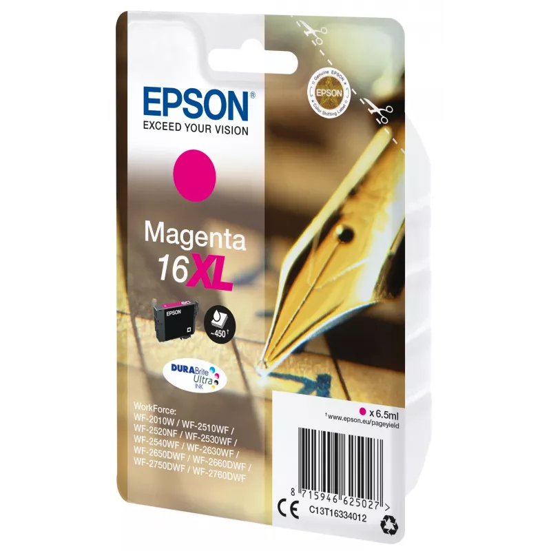Epson rašalo kasetė 16XL DURABrite Ultra, magenta, vienetinis paketas