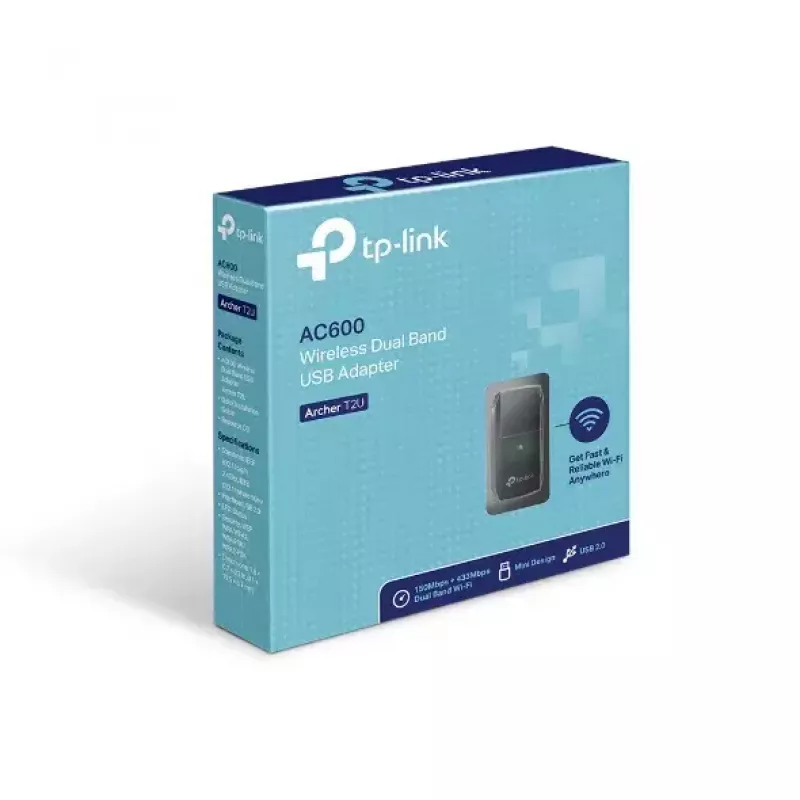 TP-Link Archer T2U AC600 belaidis USB adapteris, dviejų juostų WiFi