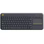 LOGITECH Wireless Touch Keyboard K400 Plus - Juoda - QWERTZ Vokiškas