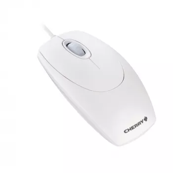 CHERRY WHEELMOUSE OPTICAL Laidinė pelė, šviesiai pilka, PS2/USB, ambidekstrinė, optinė, USB Type-A, 1000 DPI, balta