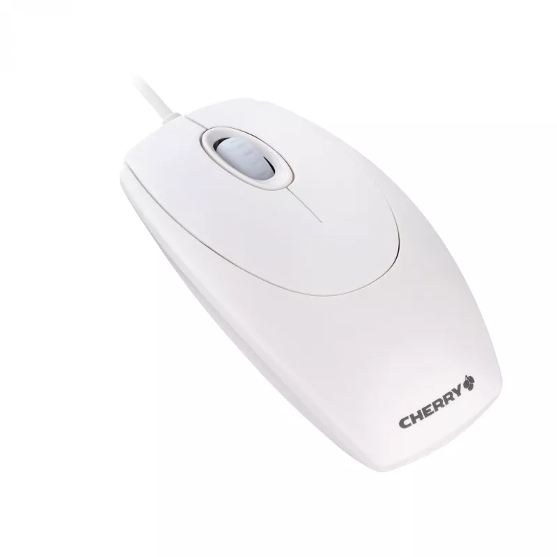 CHERRY WHEELMOUSE OPTICAL Laidinė pelė, šviesiai pilka, PS2/USB, ambidekstrinė, optinė, USB Type-A, 1000 DPI, balta