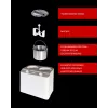 Unold Doppio kompresorinis ledų gaminimo aparatas 2,4 L 250 W satino plieno, baltos spalvos