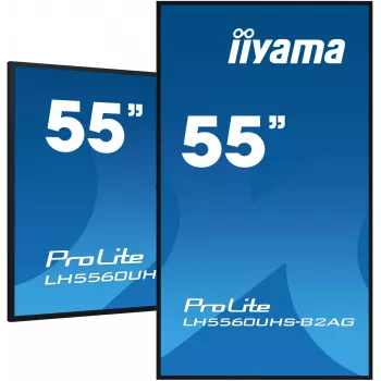 IIyama LH5560UHS-B2AG reklaminis ekranas 138,7 cm (54,6 colio) LED Wi-Fi 500 cd/m² 4K Ultra HD juodas su integruotu procesoriumi Android 11 24/7