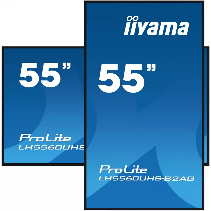 IIyama LH5560UHS-B2AG reklaminis ekranas 138,7 cm (54,6 colio) LED Wi-Fi 500 cd/m² 4K Ultra HD juodas su integruotu procesoriumi Android 11 24/7