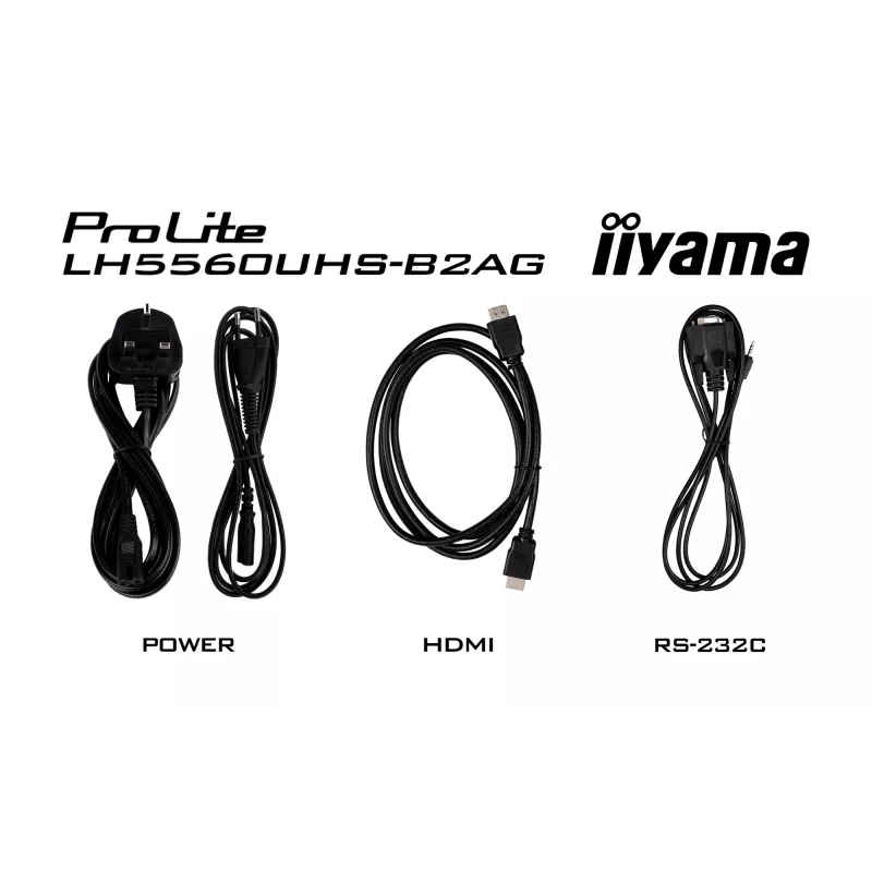 IIyama LH5560UHS-B2AG reklaminis ekranas 138,7 cm (54,6 colio) LED Wi-Fi 500 cd/m² 4K Ultra HD juodas su integruotu procesoriumi Android 11 24/7