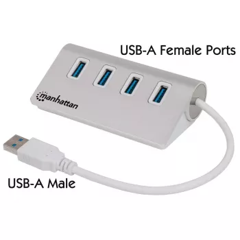 USB skirstytuvas Manhattan 4 prievadų USB-A 3.0