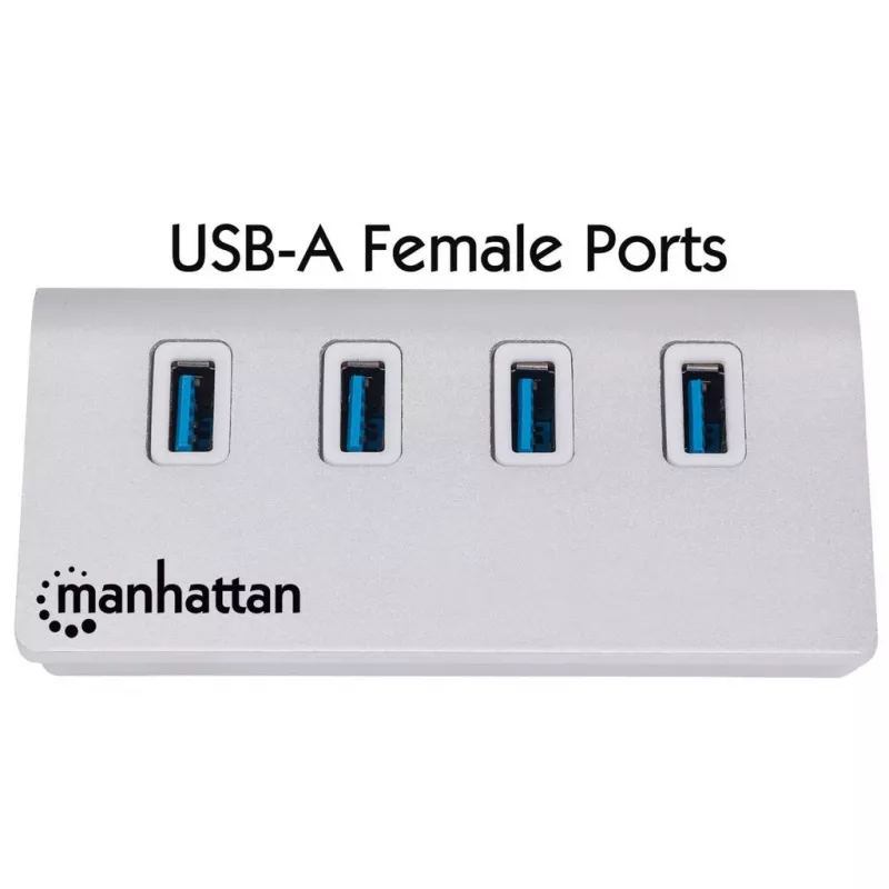 USB skirstytuvas Manhattan 4 prievadų USB-A 3.0