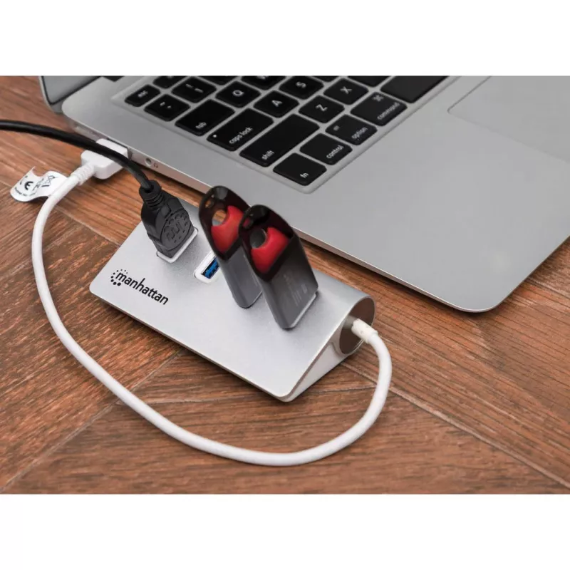 USB skirstytuvas Manhattan 4 prievadų USB-A 3.0