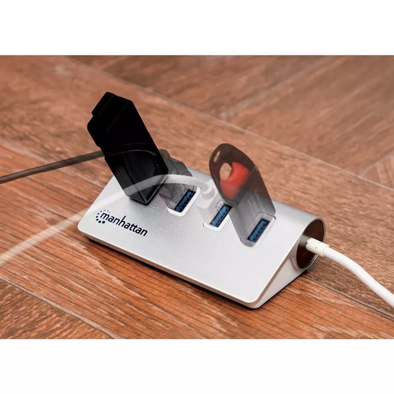 USB skirstytuvas Manhattan 4 prievadų USB-A 3.0