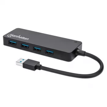 Manhattan USB-A 4 prievadų šakotuvas, 4x USB-A, 5 Gbps (USB 3.2 Gen1), maitinamas per USB