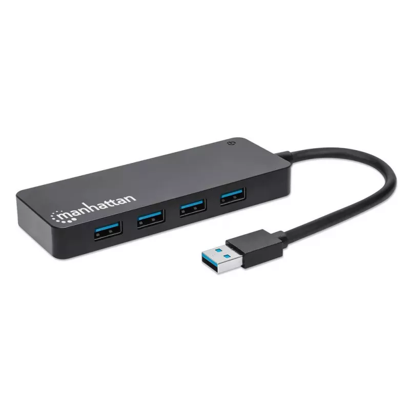 Manhattan USB-A 4 prievadų šakotuvas, 4x USB-A, 5 Gbps (USB 3.2 Gen1), maitinamas per USB