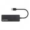 Manhattan USB-A 4 prievadų šakotuvas, 4x USB-A, 5 Gbps (USB 3.2 Gen1), maitinamas per USB