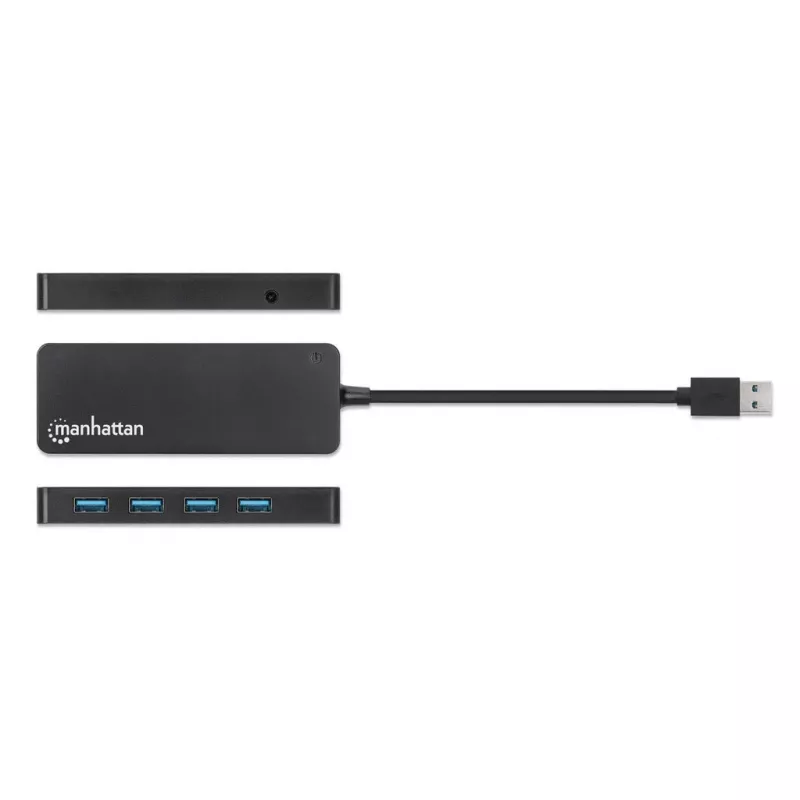 Manhattan USB-A 4 prievadų šakotuvas, 4x USB-A, 5 Gbps (USB 3.2 Gen1), maitinamas per USB