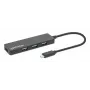 Manhattan USB-C stotelė / USB-C centras, 4× USB-A, 5 Gbps (USB 3.2 Gen1), maitinama per USB