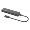 Manhattan USB-C stotelė / USB-C centras, 4× USB-A, 5 Gbps (USB 3.2 Gen1), maitinama per USB