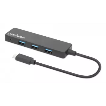 Manhattan USB-C stotelė / USB-C centras, 4× USB-A, 5 Gbps (USB 3.2 Gen1), maitinama per USB