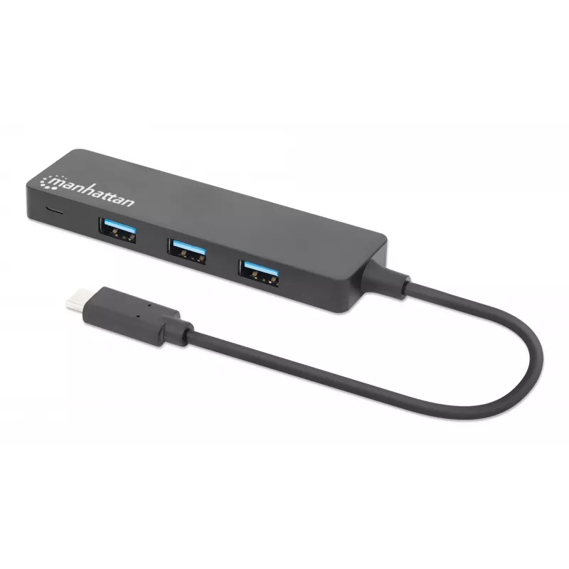 Manhattan USB-C stotelė / USB-C centras, 4× USB-A, 5 Gbps (USB 3.2 Gen1), maitinama per USB