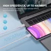 Ugreen 10493 USB-C į Lightning laidas 1 m Baltas