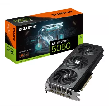 GIGABYTE GeForce RTX 5060 GAMING OC 8G vaizdo plokštė – 8 GB GDDR7, 128 bit, PCI-E 5.0, 2595 MHz, 3x DisplayPort, 1x HDMI, GV-N5060GAMING OC-8GD