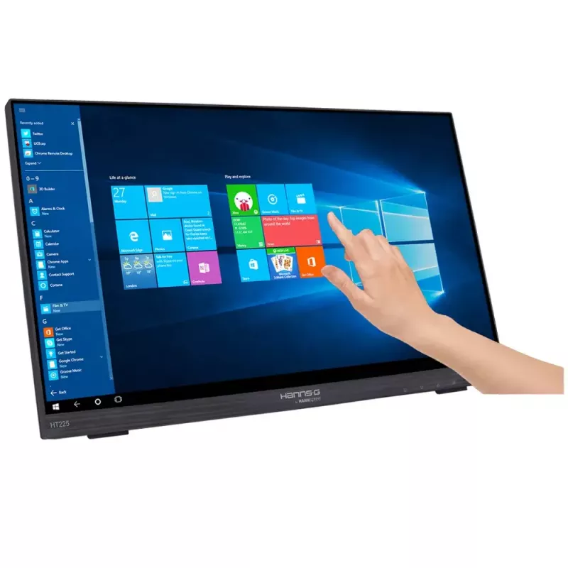 Hannspree HT225HPB kompiuterio monitorius 54,6 cm (21,5 colio) 1920 x 1080 pikselių Full HD LED liečiamas stalinis juodas