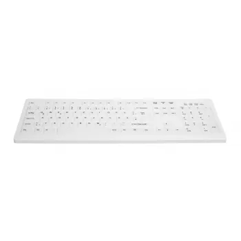Belaidė RF klaviatūra medicinos įrangai Contour Design Active Key AK-C8100F-FUS-W/GE, QWERTZ išdėstymas, vokiška, balta
