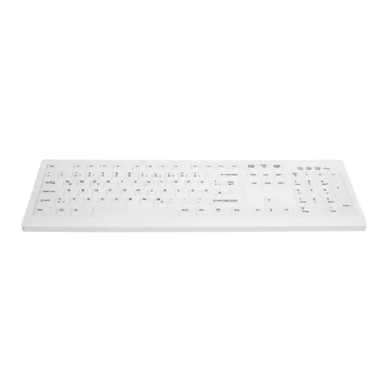 Belaidė RF klaviatūra medicinos įrangai Contour Design Active Key AK-C8100F-FUS-W/GE, QWERTZ išdėstymas, vokiška, balta