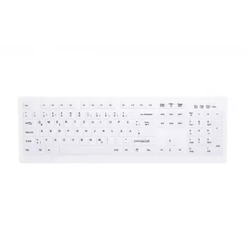 Belaidė RF klaviatūra medicinos įrangai Contour Design Active Key AK-C8100F-FUS-W/GE, QWERTZ išdėstymas, vokiška, balta