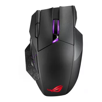 ASUS ROG Spatha X pelė žaidimams, dešinei rankai, belaidė RF + USB Type-C, optinė, 19000 DPI