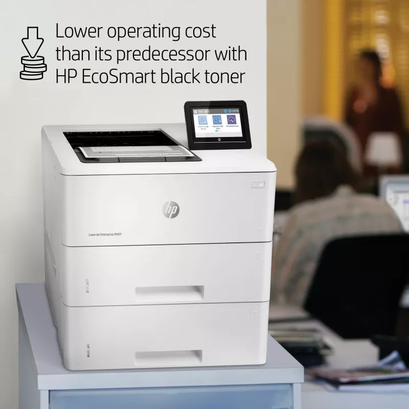 HP LaserJet Enterprise M507x spausdintuvas, lazerinis, 1200 x 1200 DPI, A4, 43 ppm, dvipusis spausdinimas, paruoštas tinklui