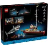 Statybinis žaislas LEGO Ideas 21350 Jaws rinkinys – 1497 dalių, 3 minifigūrėlės, valtis ir ikoniškas ryklys, rekomenduojamas amžius 18+