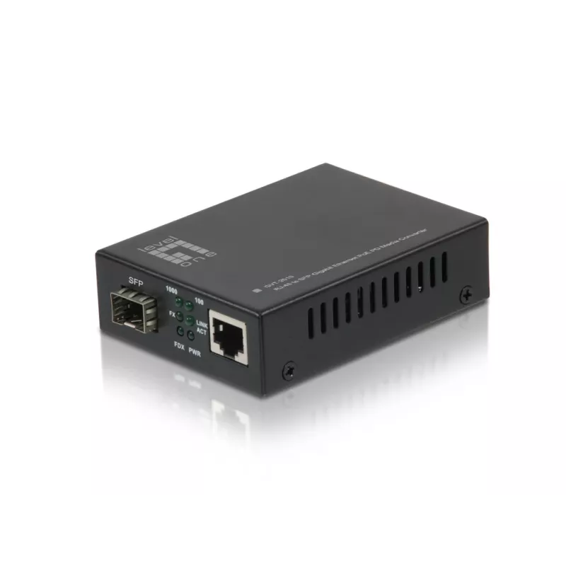 LevelOne GVT-2010 Gigabit medijos keitiklis RJ45 į SFP, PoE PD