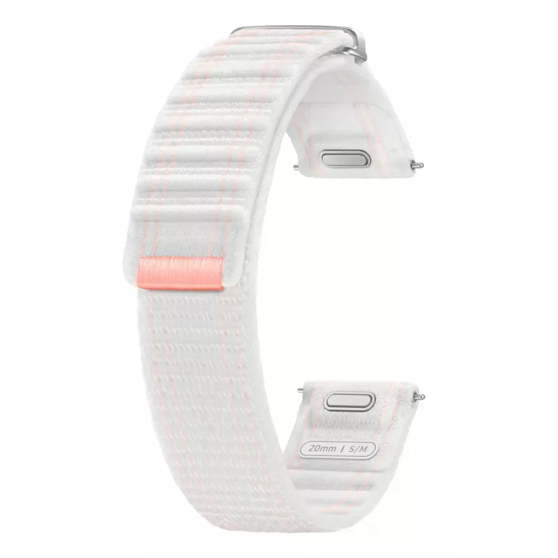 Samsung Fabric Band (S/M) Galaxy Watch 7, dirželis, išmaniesiems laikrodžiams, rožinis, baltas