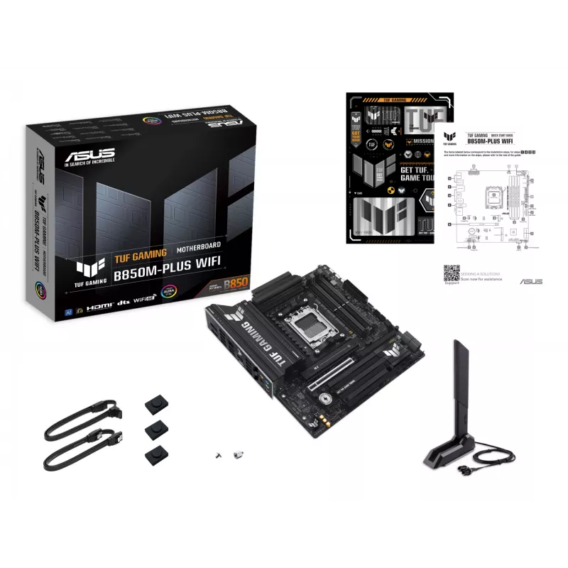 ASUS TUF GAMING B850M-PLUS WIFI AMD B850 Socket AM5 micro ATX pagrindinė plokštė